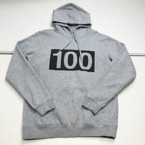 100 Thieves Hoodie Mens M Heavyweight Gray Sweatshirt Nadeshot Gaming Esports